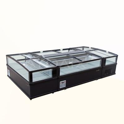 China Commercial Cooling Double Island Freezer Sliding Glass Door Display Freezer SYDNEY for sale