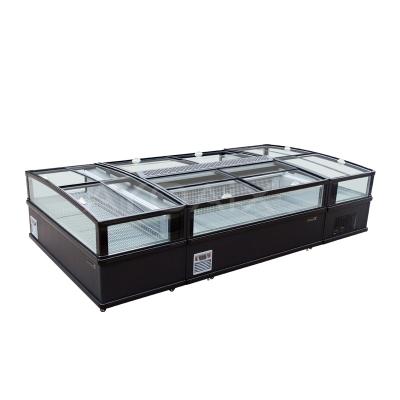 China Double Cooling Freezer Combo Type Sliding Glass Door Chest Island Supermarket Freezer SYDNEY for sale