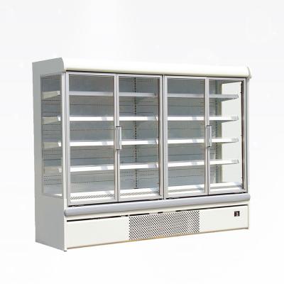 China Double-temperature upright cooler glass door deli beverage display cooler E8 New York for sale