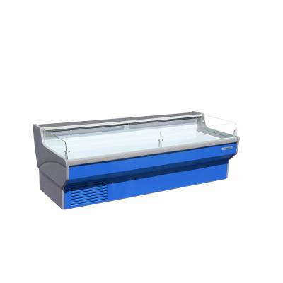 China Double-temperature Plug-in Glass Door Drinks Display Cooler Cold Storage Store Refrigerator Butcher Meat Fridge for sale