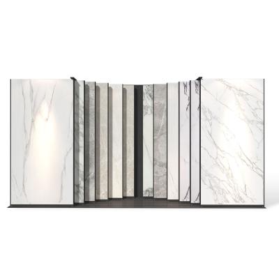 China Who respects the environment; Modern Design Sliding Showroom Tiles Display Storage Quartz Ceramic Granite Marble Stone Rack Demonstration Storage for sale