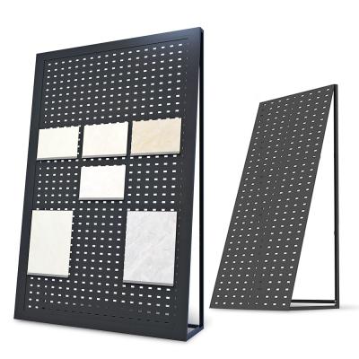 China Who respects the environment; Modern Custom Mosaic Ceramic Rack Turn Stand Stone Black Marble Tile Panel Hole Dish Tile Punch Display Rack for sale