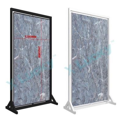 China Easy Assembly Artificial Quartz Tile Display Marble Ra/Large Stone Granite /Rotating Lucky Modern Large Rotatable Sintered Slab Display Stand Panel for sale