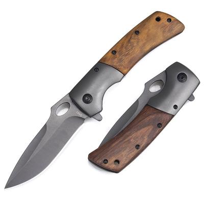 China Quick-change Survival Outdoor Self-defense Small Handle Folding Mahogany Knife for sale