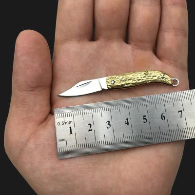 China Folding Peanut Mini Pocket Knife Mini Fruit Knife Non-variable Knife Brass Outdoor Portable Tools for sale