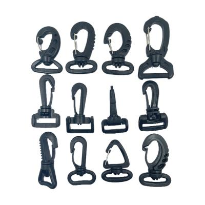 China POM Cheap plastic hook and loop rotary hook is used for luggage strap and outdoor backpack pendant for sale