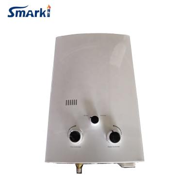 China Over Heat Protection 6L Instantaneous Gas Geyser Water Heater White Panel With Customized Printing for sale