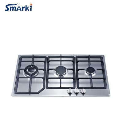 China Stainless Steel 86cm Pakistan 3 Burner Gas Stove SS Gas Hob Sabaf SS38601 Burner for sale