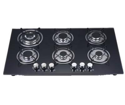 China Household 6 Burner Mood Glass Gas Cooker Made in China SG68801 for sale