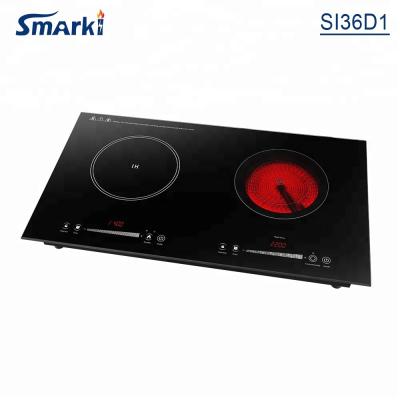 China Painted Steel Sheet Slide Touch Control Induction 3600W Infrared Mixing Hob /Cooker for sale