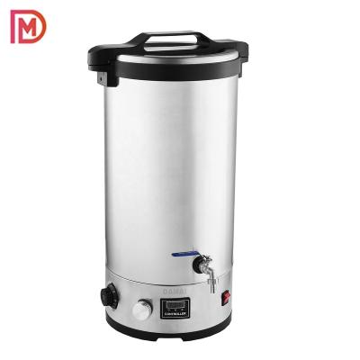 China Hotels Beer Homebrewing Machine 304 Stainless Steel Double-Wall 30L Beer Mash Tun All In One Guten Brewery Cerveza Brewing System for sale