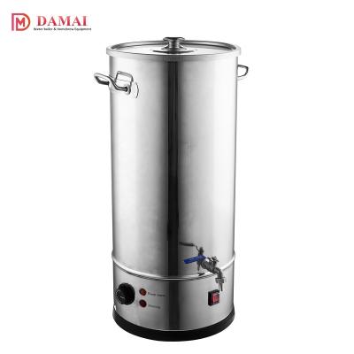 China 40L Hotels Mash Tun Brew Kettle Commercial Electric Water Heater For Tea Cafe Beer Sparge Stainless Steel Beer Equipment for sale