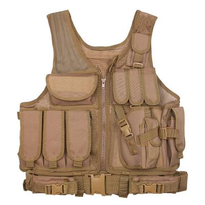 China Outdoor Activity Adjustable Waterproof Nylon Police Army Vest Outdoor Hunting Military Tactical Bags With Belt Holster for sale