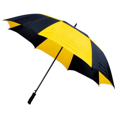 China 68 Inch High Quality CLASSIC Double Layer Fiberglass Golf Oversized Windproof Umbrella for sale