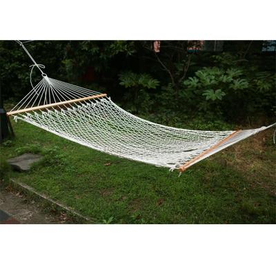 China Customized Outdoor Furniture Fabric Heavy Duty Cotton Swing Camping Rope Net Hammock For Outdoor for sale