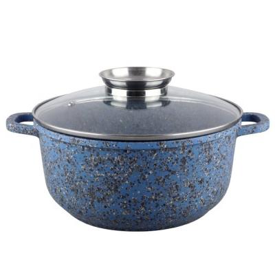 China Sustainable 20cm Cast Aluminum Nonstick Soup Pot / Casserole Pot With Granite Coating for sale