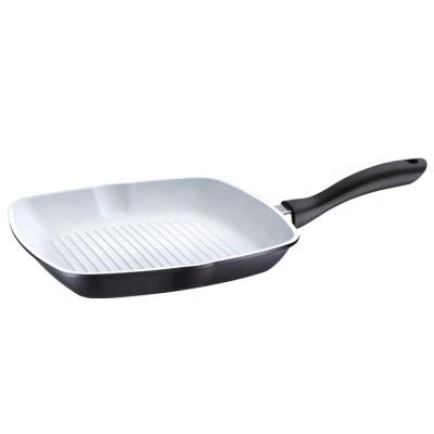 China Sustainable yongkang factory 28cm ceramic coated aluminum griddle pan with detachable handle for sale