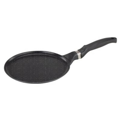 China Sustainable 28cm Die Casting Aluminum Nonstick Marble Coated Electric Induction Bottom Pancake Pans for sale