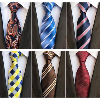 China 8CM(3.15inch) Jacquard Silk Woven Mens Silk Ties For Men's Tie Wedding Business Formal Gravata Woven Party for sale