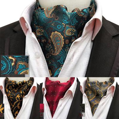 China Jacquard Woven Floral Jacquard Woven Paisley Self Tie Luxury Scarf Mens Scarf For Wedding Party for sale