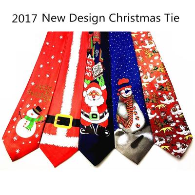 China Cheap Novelty Christmas Ties Digital Printed Christmas Neck Ties for sale