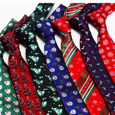 China Novelty Fashion Novelty Ties 8cm Silk Woven Mens Christmas Ties for sale