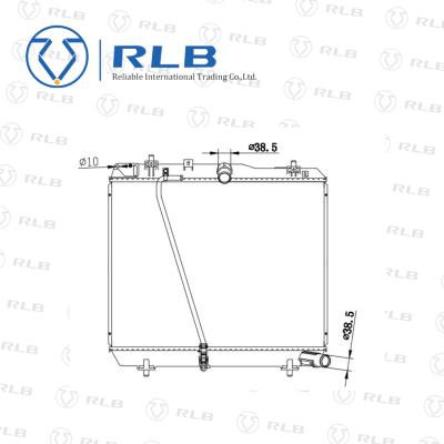 China 2014 hiace radiator with plastic reservoir oe 16400-30163 oem standard size 32mm thick for sale