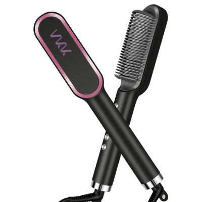 China Hair Straightening and Rolling VKK 2 in 1 Custom Flat Smart Hair Iron Comb Hair Straightener and Curler Set for sale