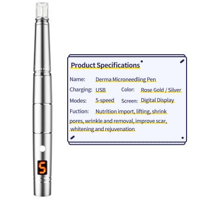 China VKK Anti-Puffiness Beauty Supplies Peel Electric Microneedle System Derma Pen Nano Microneedle Therapy Pen for sale