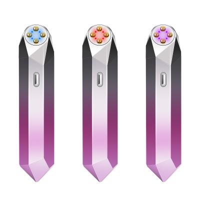 China Hot Anti-Puffiness RF Vibration Light Therapy Eye Massager Wand Eye Beauty Stick for sale