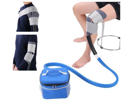 China Sistema de terapia de frío Sistema de máquina de hielo para la recuperación de la cirugía de rodilla ACL - bomba silenciosa, kit flexible, portátil, máquina de hielo de rodilla, ideal para lesiones deportivas, dolores de rodilla, tensión y rigidez, espuela en venta