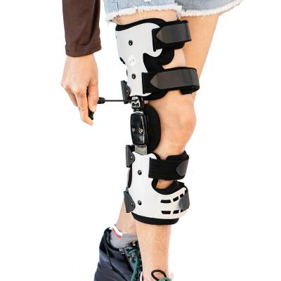 China OA  Hinged Knee Brace Support for Osteoarthritis, Rheumatoid Arthritis, Joint Pain | One Size Knee Brace with side stabilizers, Adjustable knee hinged brace for sale