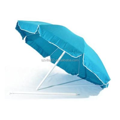 China Modern Hot Selling 2.4M Popular Sunshade Umbrella Outdoor Beach Umbrella Support Print Custom Logo with Adjustable Height for sale