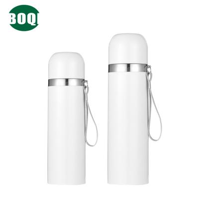 China BOQI 500ml/350ml Sublimation Vacuum Flask PORTABLE Stainless Steel Bullet Shape Thermos Cup Insulated Portable Water Bottles With Flange for sale