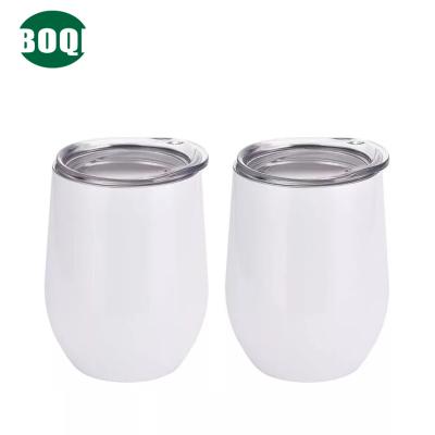 China 12oz Stainless Steel Sublimation Blank Double Wall Insulation Double Wall Wine Beer Egg Shape Viable Viable Tumbler for sale