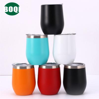 China Viable Wholesale 12oz Egg Shaped Mug Stainless Steel Sublimation Blanks Beer Wine Tumbler for sale