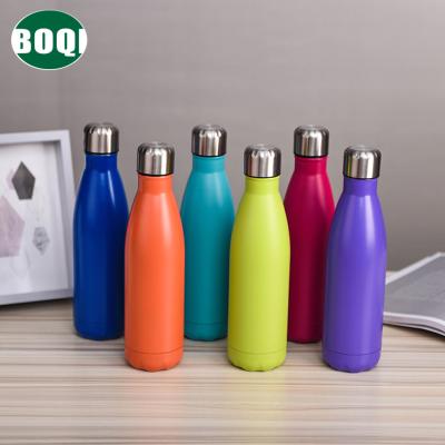 China BOQI PORTABLE Colors Sublimation Mug Stainless Steel Wall 10/17oz 500ml Empty Thermal Coke Mug Dual Sports Vacuum Water Bottles for sale