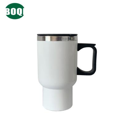 China BOQI Sublimation 450ml Tumbler Double Wall Stainless Steel Viable Wholesale White Insulated Coffee Mugs Travel Car Mug for sale