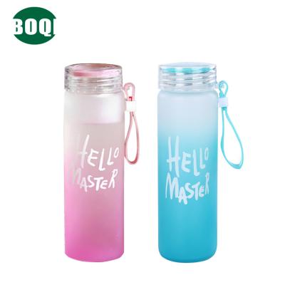 China BOQI viable ready to ship: fashionable woman child child cup business portable glass gift cup glass water bottle for sale