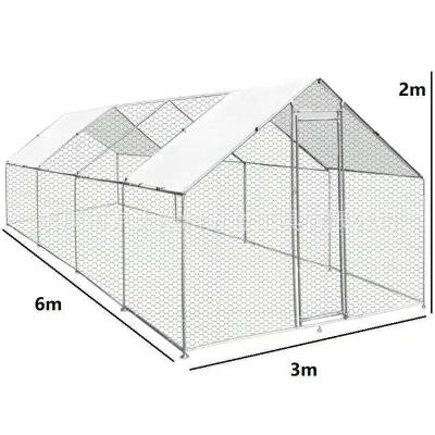 China Breathable Outdoor Cage Galvanized Poultry Steel Cage Hen Run House Rabbit Walk-in Pet Shaded Pen for sale