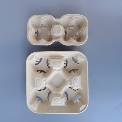 China Low Price Biodegradable Eco-Friendly Coffee Cooling Cups Take Away Tray Coffee Table Customized Size Tray For for sale