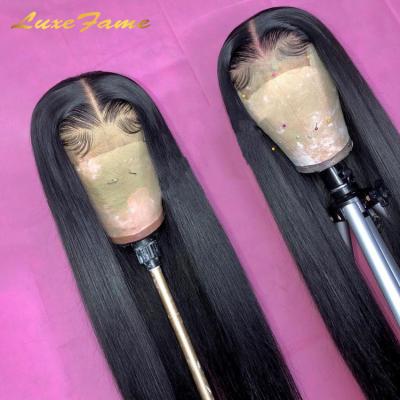 China Wholesale Factory Price Full Hd Straight 100% Lace Wig, Hd Thin Virgin Straight Lace Wig, 10a 200% Density Virgin Hair Full Lace Wig for sale