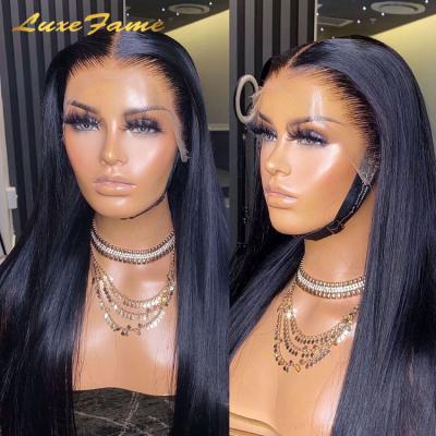 China Straight Straight Lace Front Wig, Women Lace Wig Transparent Hair, Gluess Hd Gluess Lace 180% Density Virgin Hair Hd Transparent Wig for sale