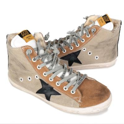 China Fashion Trend Goldens Super-star White Leather Sneakers With Glitter Heel Tab Gooses Women Shoes for sale