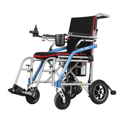 China New easy fold tending portable foldable electric wheelchairs disabled used electric wheelchair battery power wheelchair light weight for sale