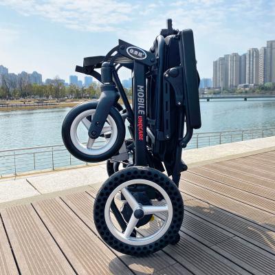 China Lightweight Powerful Lightweight Power Wheelchair Portable Folding Electric Wheelchair For Disabled With CE for sale