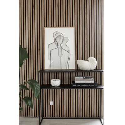 China Decorative Wooden Slat Akupanel Decoration Sound Barrier For Living Room Hotel Wooden Wall Panel for sale