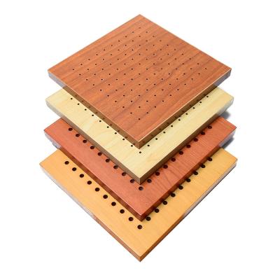 China Highly Effective MDF Acoustic Wall Panel Perforated Acoustic Panels Sound Absorption Sound Absorbing Panel for sale