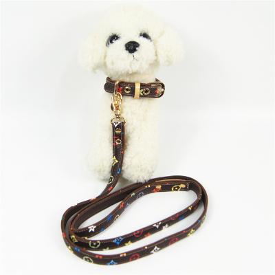 China Viable Handmade Classic Pet Dog Collar New Old Flower Collar Pull Rope for sale