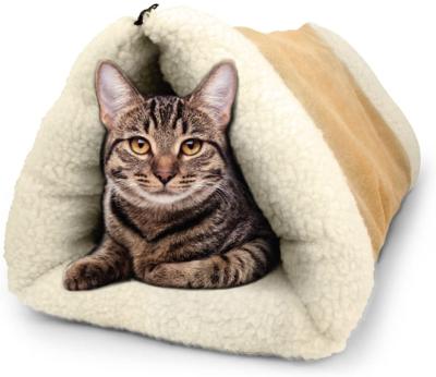 China Sustainable 2-In-1 Pet Bed Tunnel And Foldable Mat Pets Cats Dogs For Travel Cat Tunnel Bed for sale